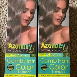 4-in-1 Comb Hair Color Shampoo - Gray